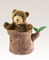 Bear In Tree Stump       Puppet - Folkmanis (2904)