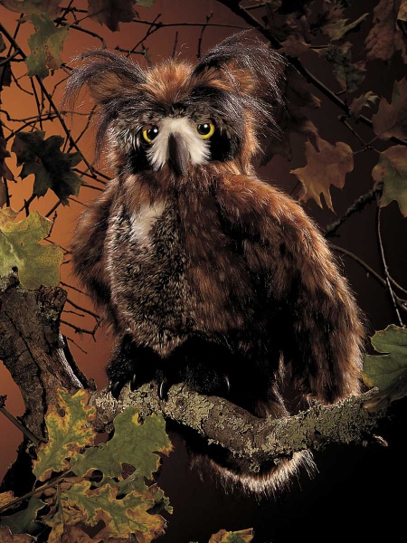 Great Horned Owl Hand Puppet by Folkmanis 2403 for sale online 