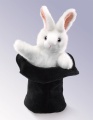 Rabbit In Hat Puppet - Folkmanis (2269)