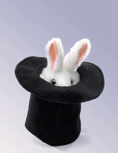 Folkmanis Rabbit in Hat Hand Puppet 2269 for sale online 