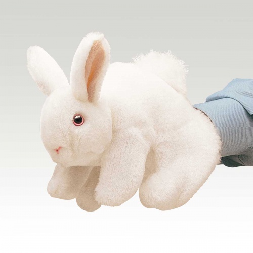 Folkmanis MPN 2048 3 & Up White Bunny Rabbit Puppet w/ Movable Legs Unisex 