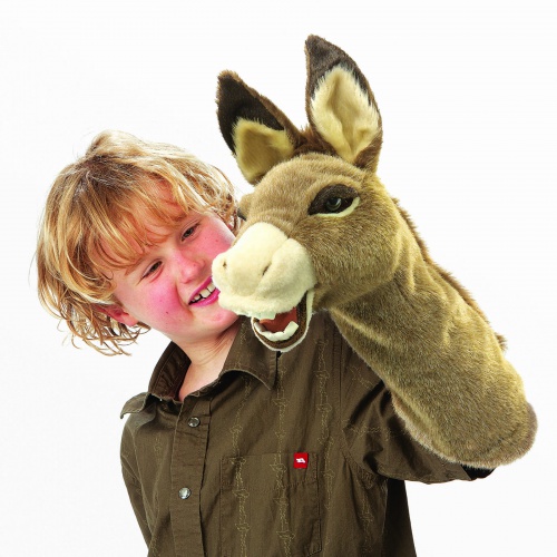 3 & Up Folkmanis MPN 2908 Donkey Stage Hand Puppet with Movable Mouth 