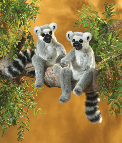 Free Shipping/USA ~ Folkmanis RING RAILED LEMUR PUPPET 3159 ~ NEW for 2019 